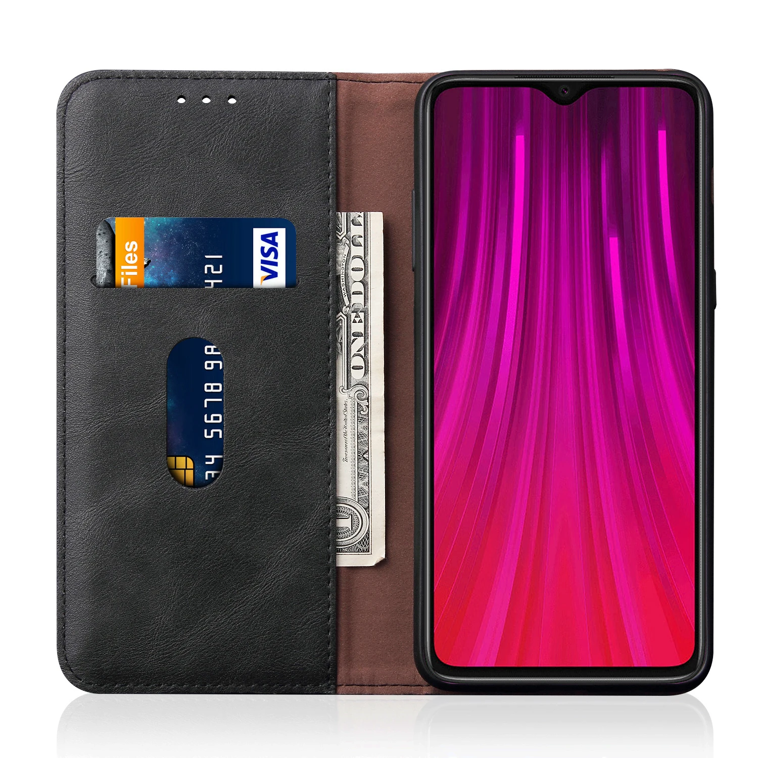 Wallet Cases For Xiaomi Redmi Note 8 Pro Case Magnetic Closure Book Flip Cover Leather Card Photo Holder Phone Bags | Мобильные