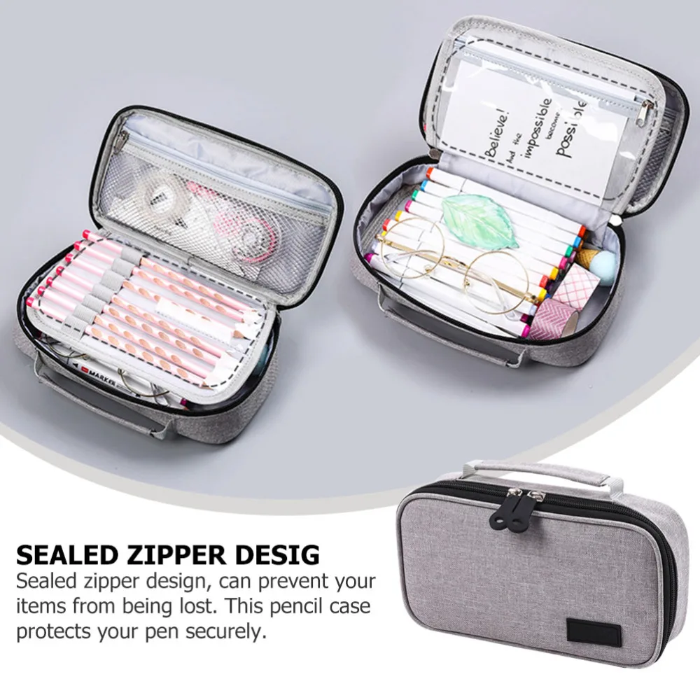 

Canvas Pen Bag Canvas Pen Pouch Durable Pencil Pouch Portable Stationery Pouch