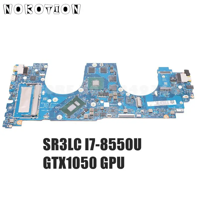 

NOKOTION DLZP5 LA-F661P 5B20Q96463 для Lenovo Yoga 730-15IKB, материнская плата для ноутбука 15,6 дюйма SR3LC, I7-8550U CPU GTX 1050 GPU