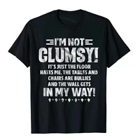 im not clumsy funny saying sarcastic quote t shirt tops shirts slim fit simple style cotton men t shirts tight