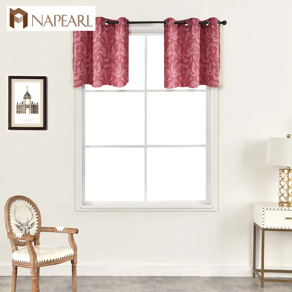 NAPEARL 1 шт. втулка тип изделия Феникс жаккард короткий занавес новый подзор