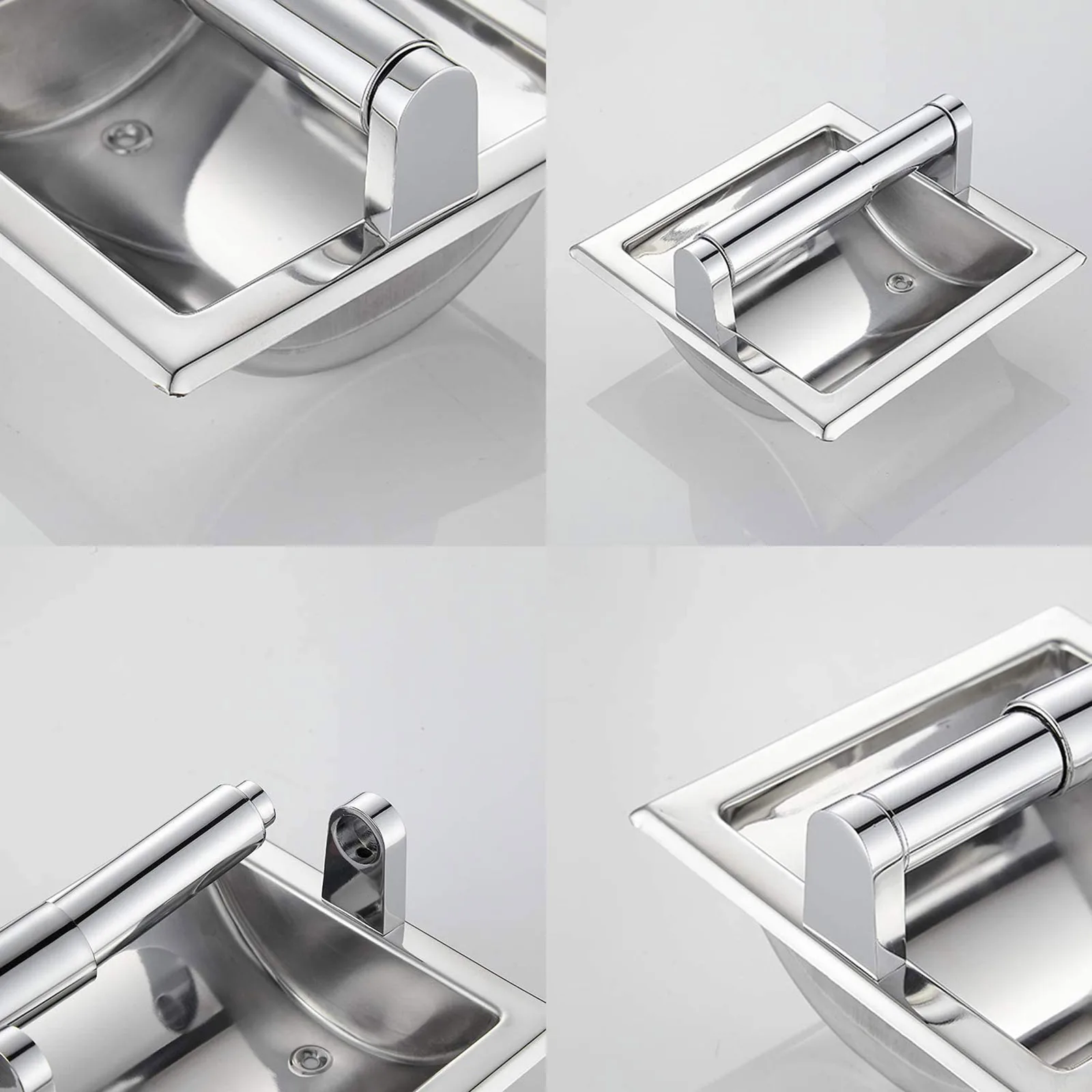 

Holders Roll Dispenser Wall Stainless Steel Durable High Quality Chrome Plated Surface Stand Storage Black Silver Tissue Rack