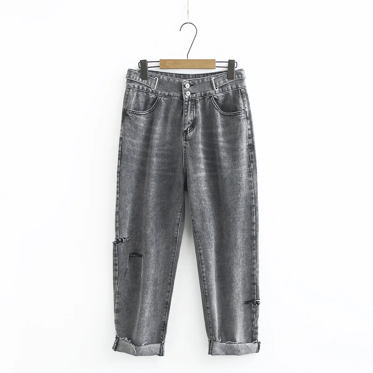 Женские джинсы 2020 весенние модные женские штаны шаровары с высокой талией