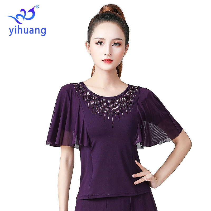 Женские бальные блузки для латинских танцев Одежда топы вальс стандартные