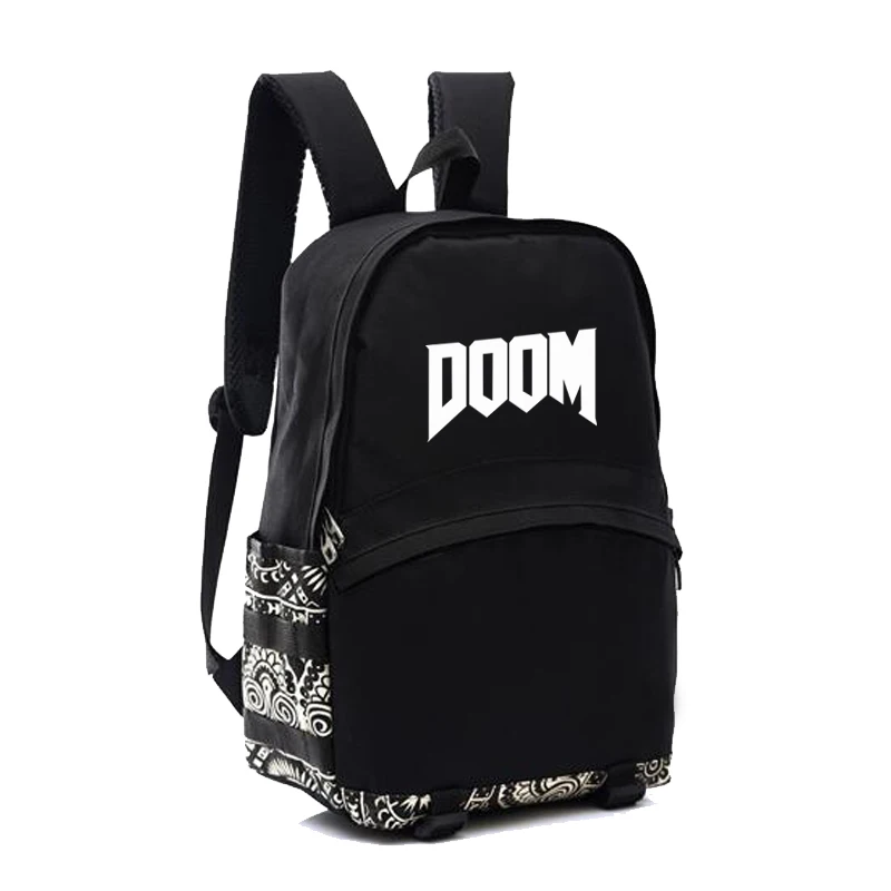 Ретро игра концепция черный нейлон DOOM рюкзаки подарок для фанатов Игры Рюкзаки