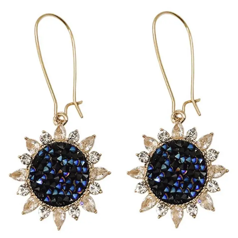 Блестящие новые модные брендовые ювелирные изделия со стразами Подсолнух