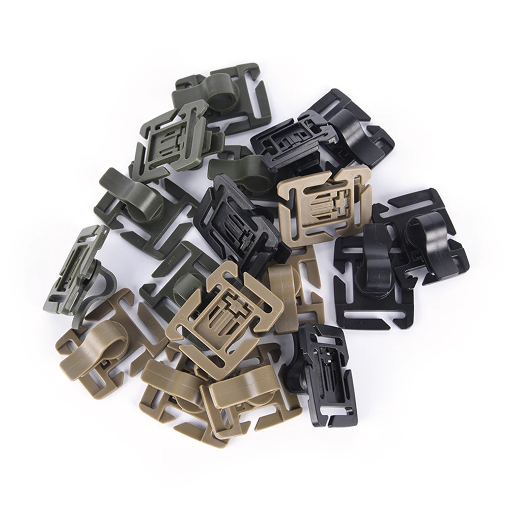

5Pcs Drinking Tube Clip Rotatable Molle Hydration Bladder Drinking Straw Tube Hose Webbing Clip for Water Pack Bag