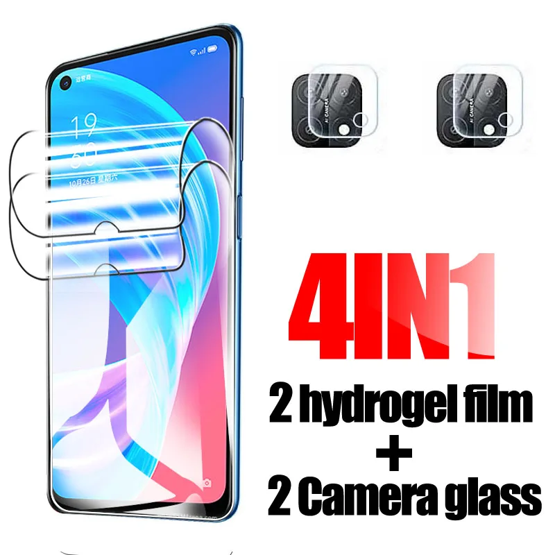 

Набор 4 в 1 Гидрогелевая пленка Защита экрана для OPPO A72 5G A73 A92 A5 A9 2020 Защитное стекло для OPPO A53 A52 A54 A55 A32 A31 A74