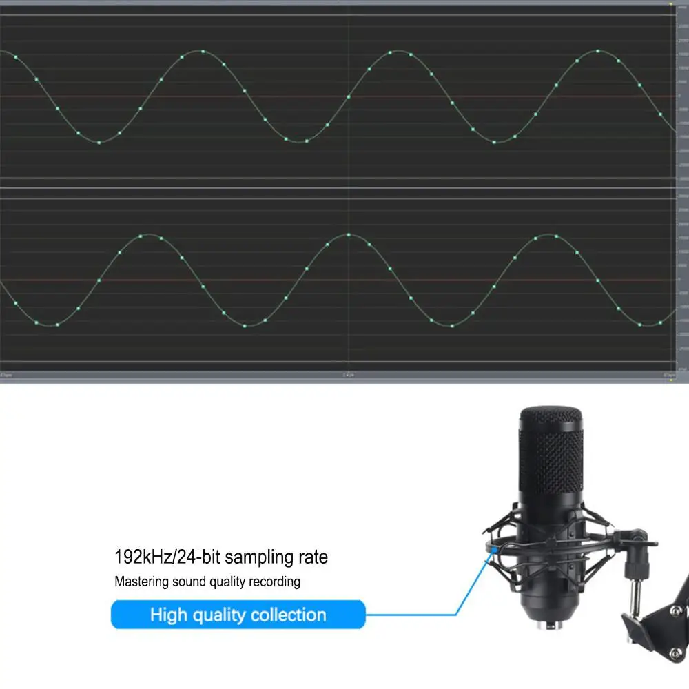 

Multimedia USB Microphone Kit 192KHZ / 24Bit PC Microphone Professional Computer Professional Podcast Microphone Chating