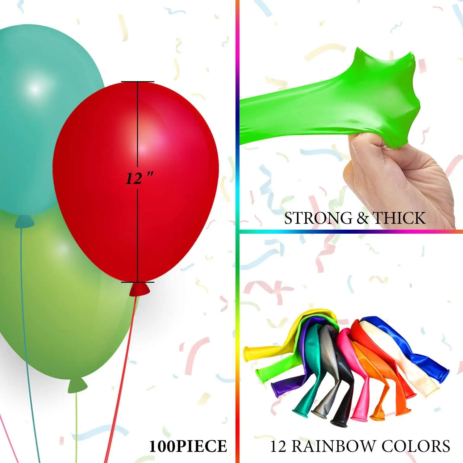 

Novelty Place Party Balloons Assorted Colors 10Inch 50 Pcs Latex Balloons Wedding, Children Birthday Party Decorations