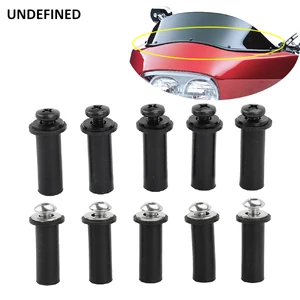 5pcs Motorcycle Windshield Well Nuts Windscreen Screws Bolt Caps Trim Kit For Harley Road Glide All Models CVO Ultra Custom FLTR