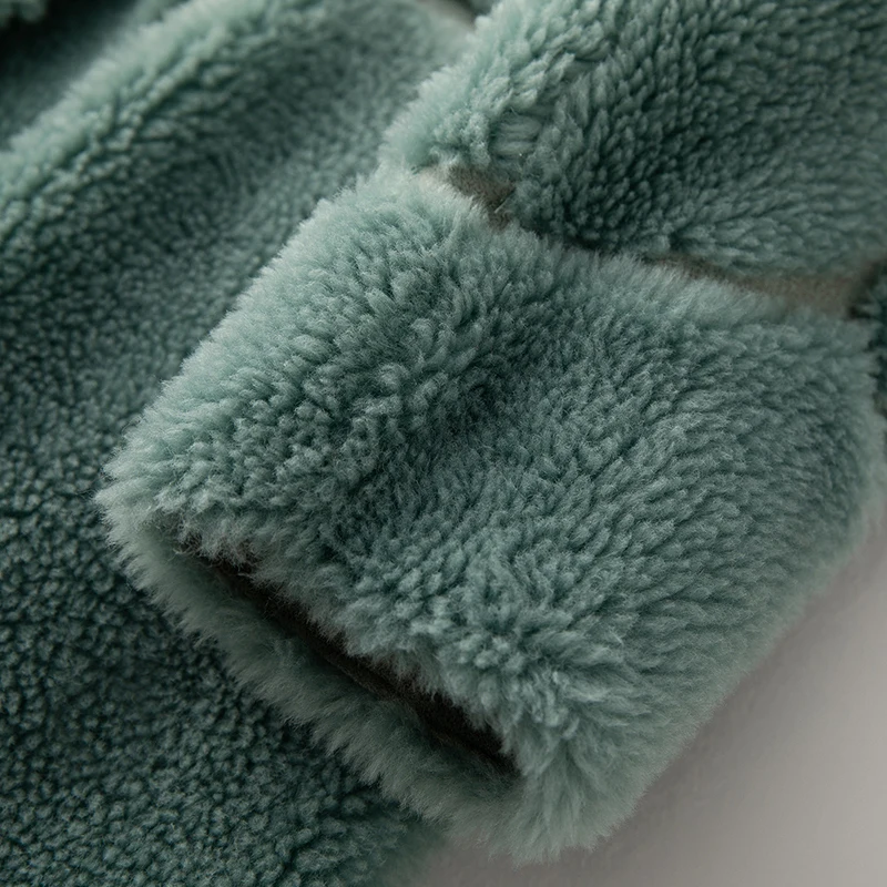 Пальто из натурального меха Женская куртка 100% шерсти осенне-зимнее пальто