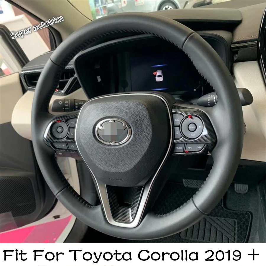 Декоративная накладка на руль для Toyota Corolla 2019 2020 2021 ABS из углеродного