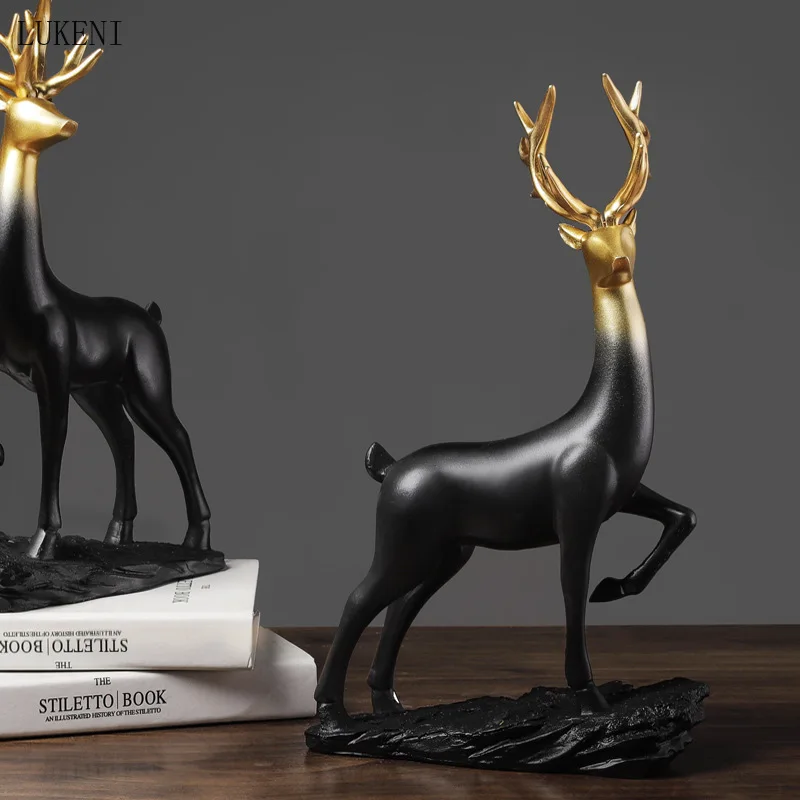 

ELK RESIN DESKTOP DECORATIONS NORDIC MODERN HOME DECORATIONS HOUSEWARMING GIFTS TV CABINET DECORATIVE ORNAMENTS