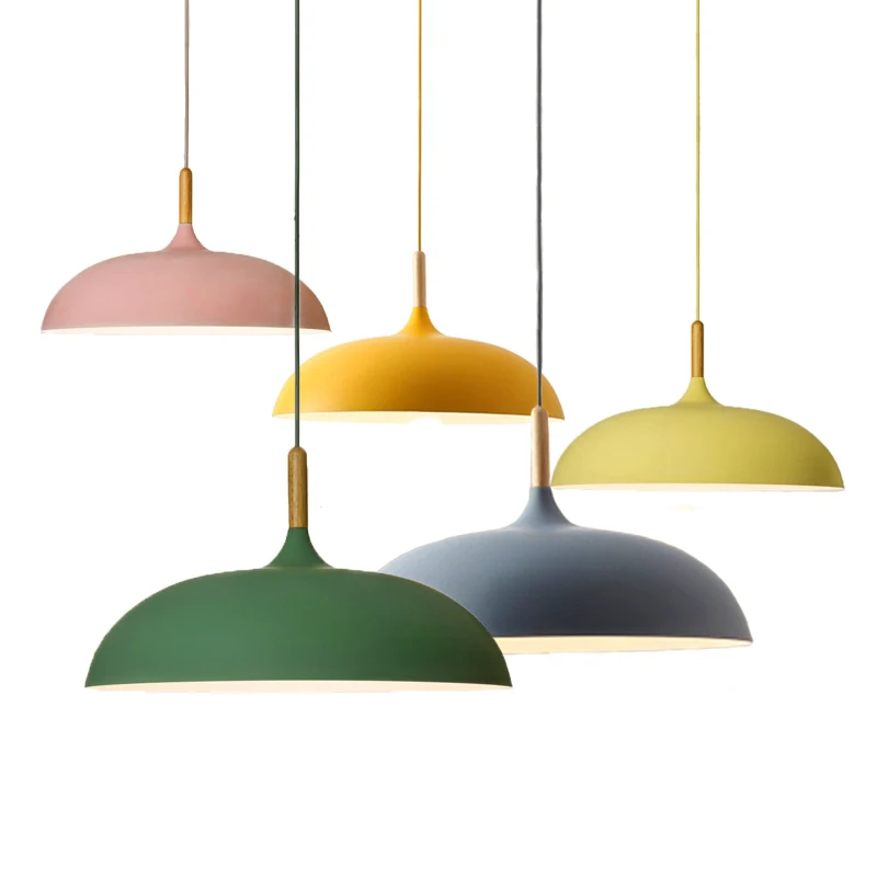 Скандинавские подвесные светильники Macaron для помещений минималистичный цветной