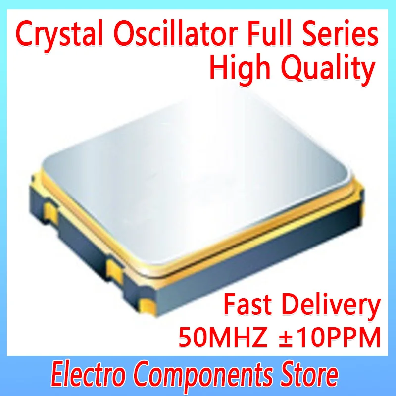 

5PCS 5*7mm 7050 4 Pins SMD Oscillator 50MHz 50M 50.000mhz Active Crystal Oscillator 4Pin 1.8V-3.3V ±10PPM Quartz oscillator