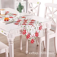 christmas embroidered table runner rectangular tablecloth multi purpose towel new polyester embroidery tablecloth wedding