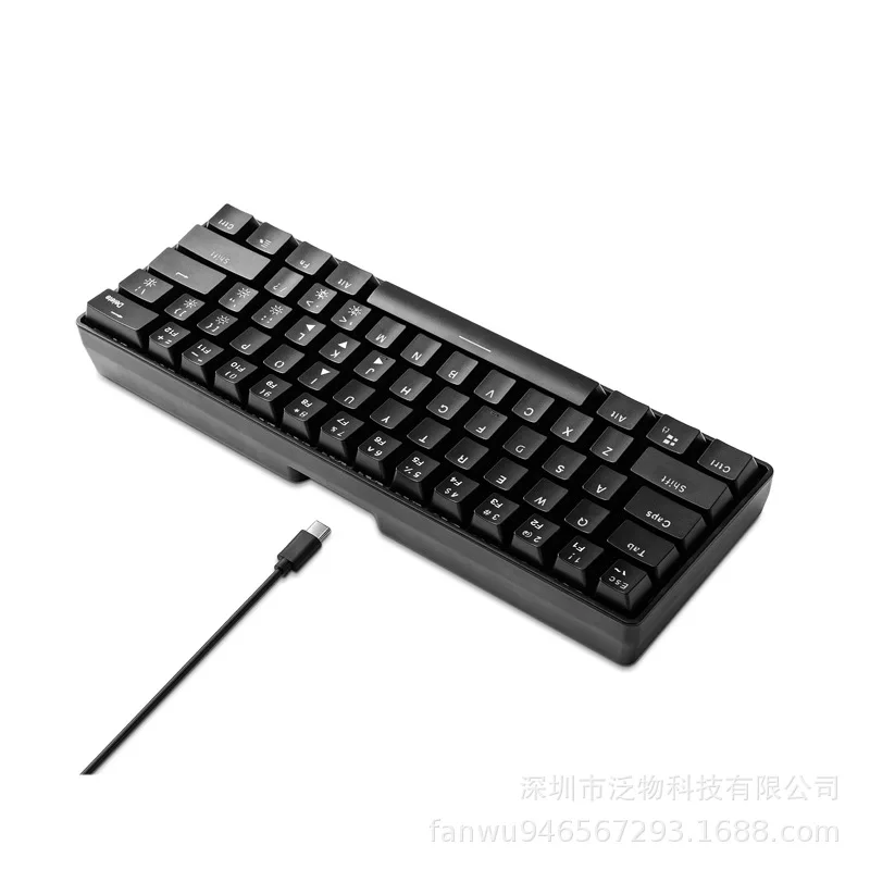 

61 keyboard mechanical green axis USB game RGB mini gaming peripheral Bluetooth 2.4G wireless custom small keyboard