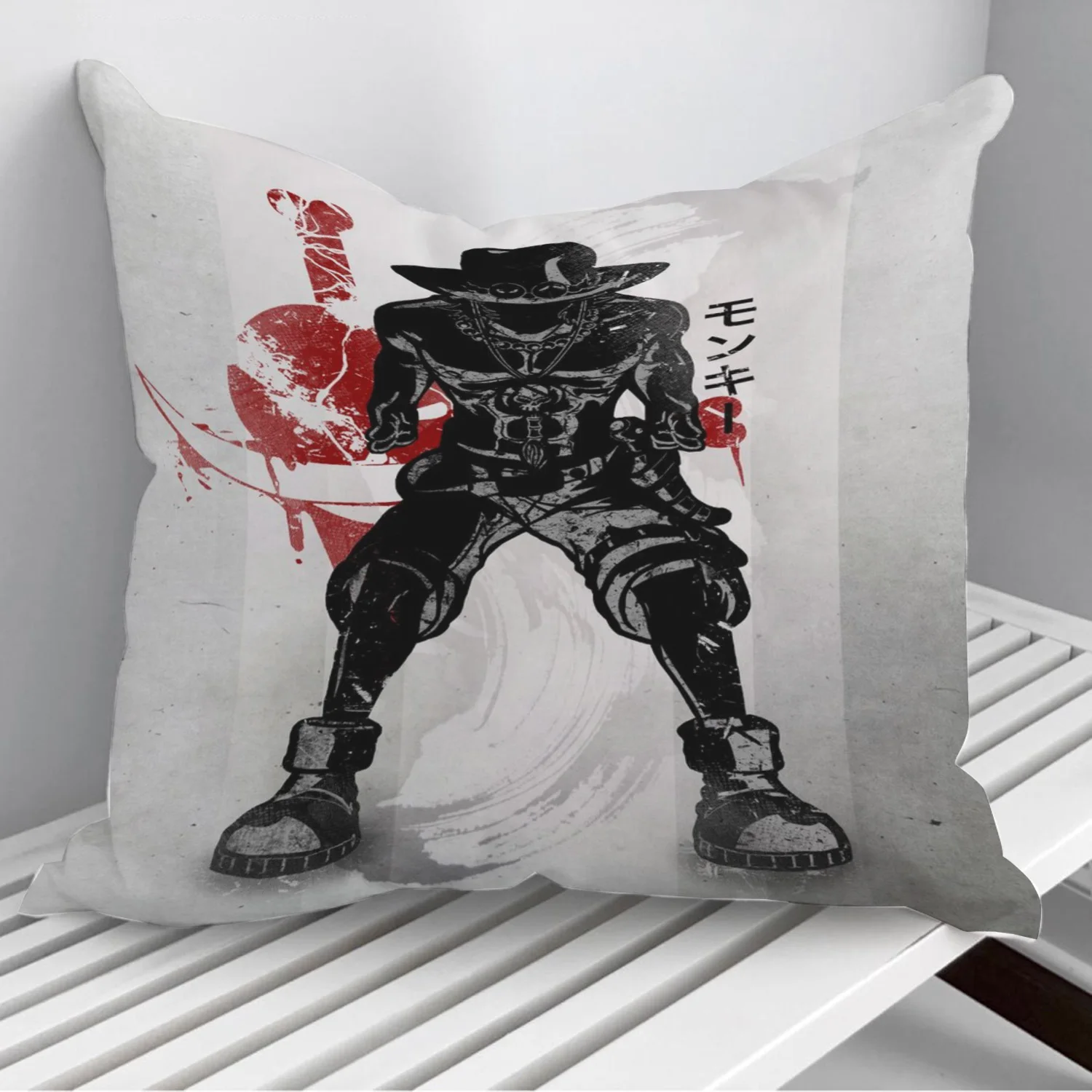 

Темно-красная наволочка с рисунком огненного кулака Ace, чехол для кровати, наволочка для домашнего декора, автомобильная наволочка 45*45 см