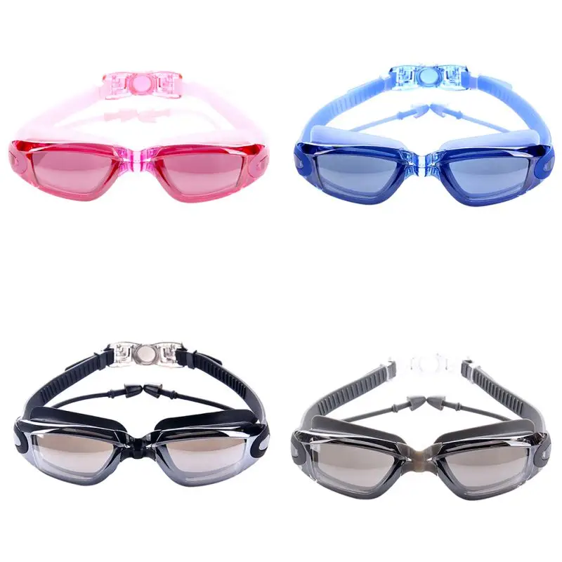 

Waterproof Silicone Swimming Goggles Anti-fog UV Glasses with Earplug for Men Women Water Sports