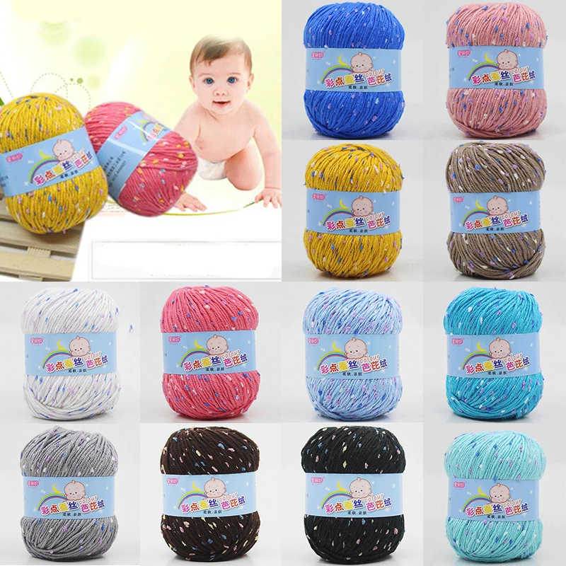 

High Quality Baby Cotton Cashmere Yarn For Hand Knitting Crochet Worsted Wool Thread Colorful Eco-dyed Needlework