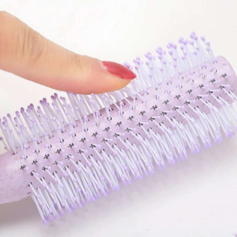 Круглая расческа для волос пластиковая прическа волнистые кудрявые уход