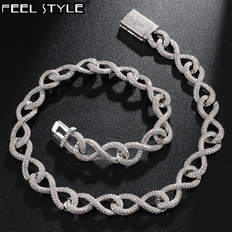 Хип-хоп 12 мм тяжелый Большой рок замок застежка Iced Out AAA Bling CZ кубический цирконий