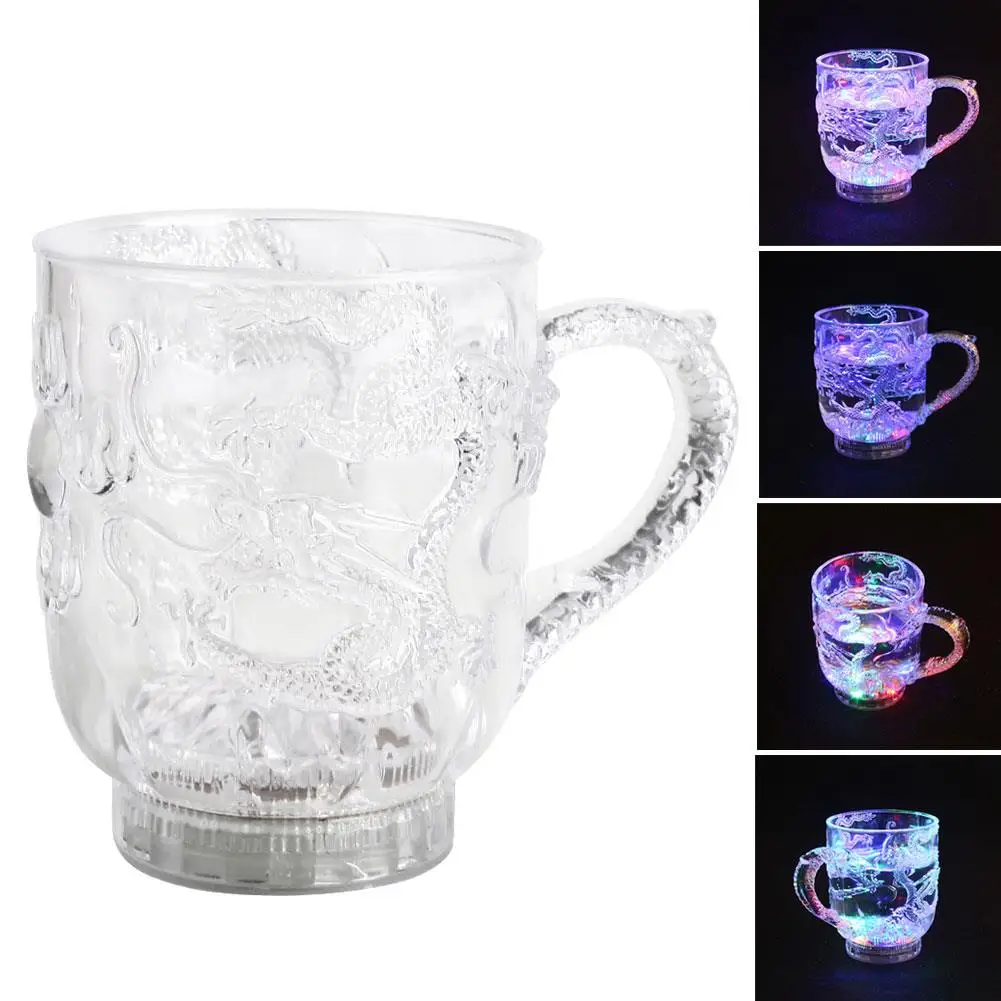 Пластиковая светящаяся чашка светодиодный инструмент в виде дракона столовые
