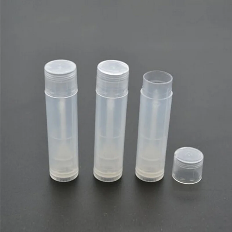 

Wholesale 5 Pcs Empty Clear LIP BALM Tubes Containers Transparent Lipstick fashion Cool Lip Tubes Refillable Bottles Hot Sale