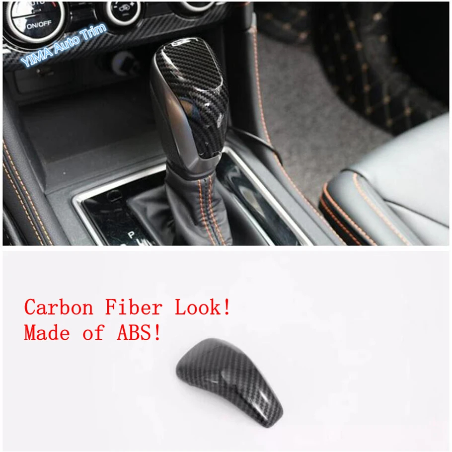 Lapetus Auto Styling Gear Shift Head Knob Decoration Cover Trim Fit For Subaru Forester 2019 - 2022 ABS Carbon Fiber Look | Автомобили и