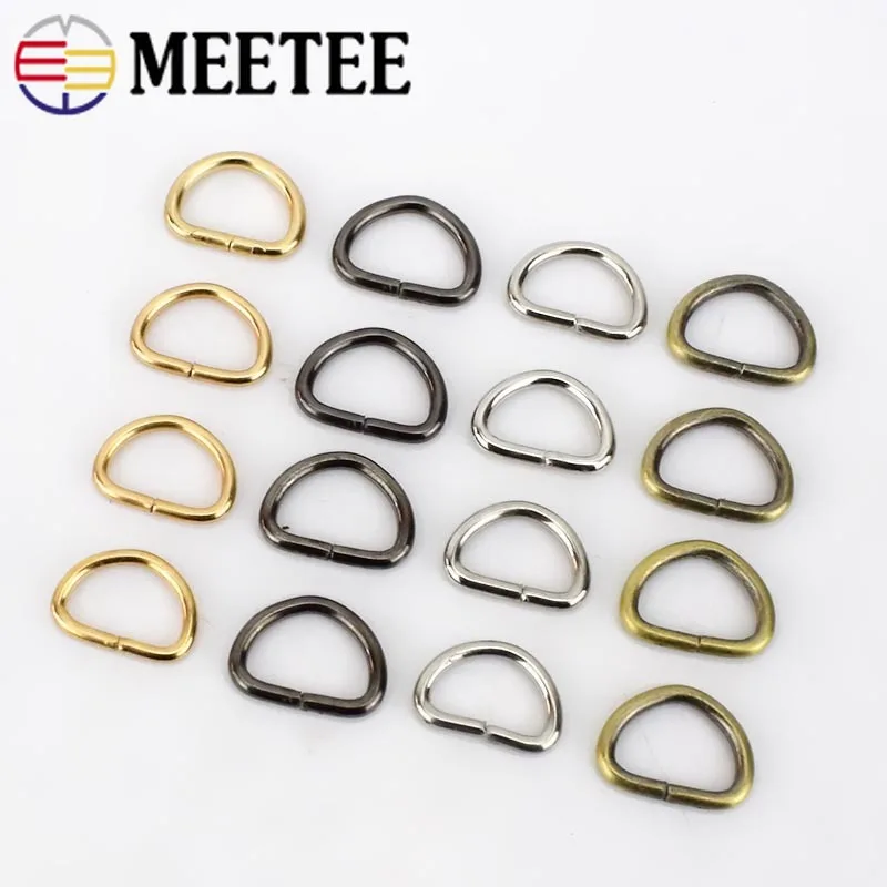 Meetee 100/300/500 шт. 10 мм D образное кольцо металлическая открывающаяся собачий ошейник