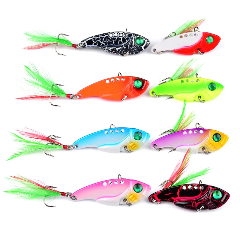 

YOETRYYI 1pcs 55mm 11g hard metal vib fishing lures sea sinking vibration blade sequins fishing baits pesca fishing tackles