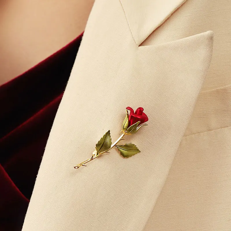 

Rose Flower princess brooch accessories high-end temperament clothes woman wedding decoration western brooches accessories