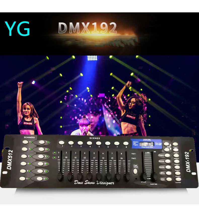 

hot sale 192 DMX Console Stage lighting Controller 192 channels DMX-512 Moving head led par controller DMX Show Dieliquer