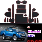 Дверной коврик с желобом для Mitsubishi L200, KJ, Triton Strada, strпур, варвар, Fiat, полная задняя ОЗУ 1200, Противоскользящий резиновый коврик с прорезями для ворот и чашек