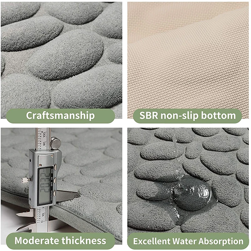 Толстый коврик для ванной водовпитывающий туалета из пены с эффектом памяти