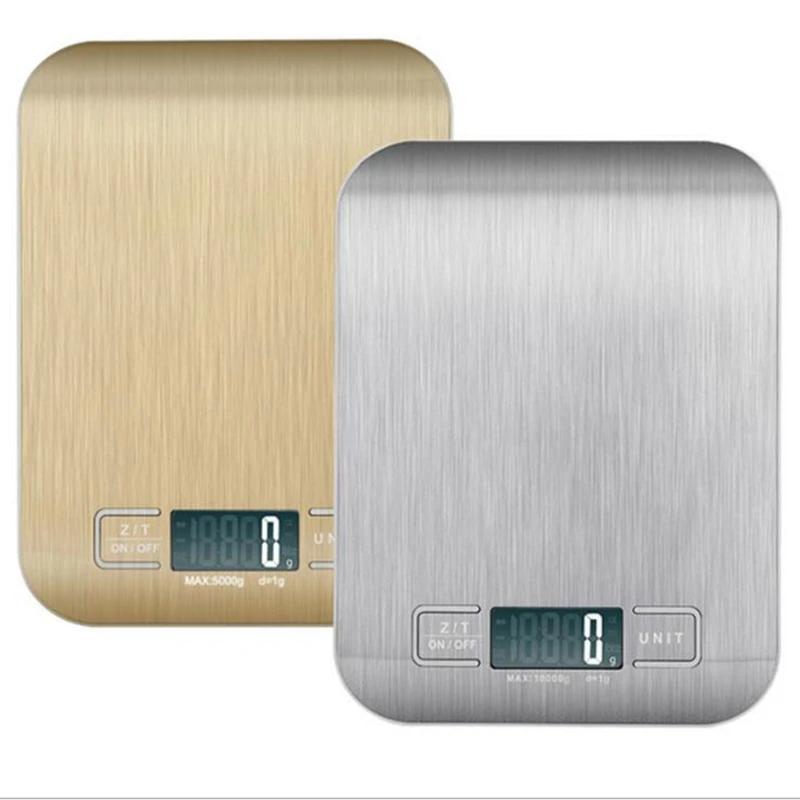 Ультратонкие бытовые электронные кухонные весы из нержавеющей стали для выпечки