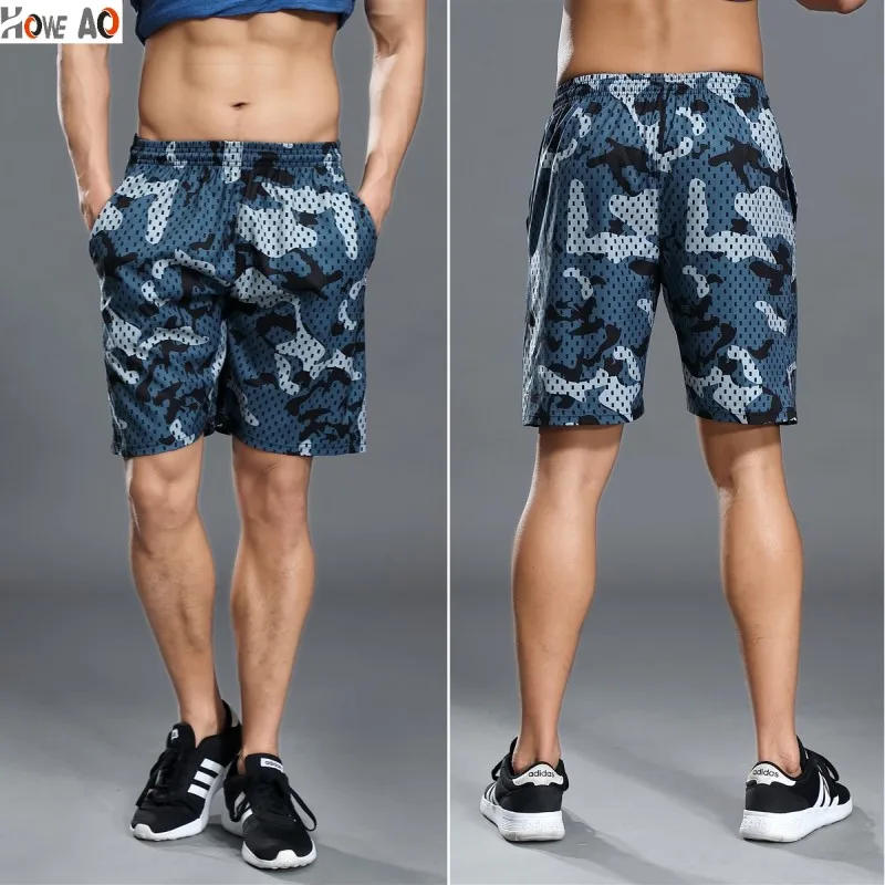 

HOWE AO Summer Camouflage Shorts Men Fashion Brand Training Bodybuilding Shorts Male Casual Workout Fitness