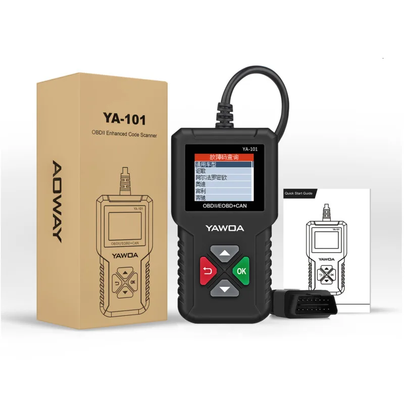 Launch YA-101 полный OBD2 сканер launch Creader профессиональный считыватель кода двигателя 101