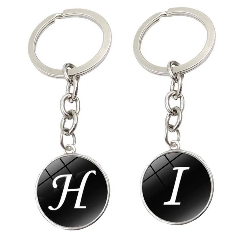 Алфавитная цепочка для ключей кольцо с английскими буквами и именем брелки