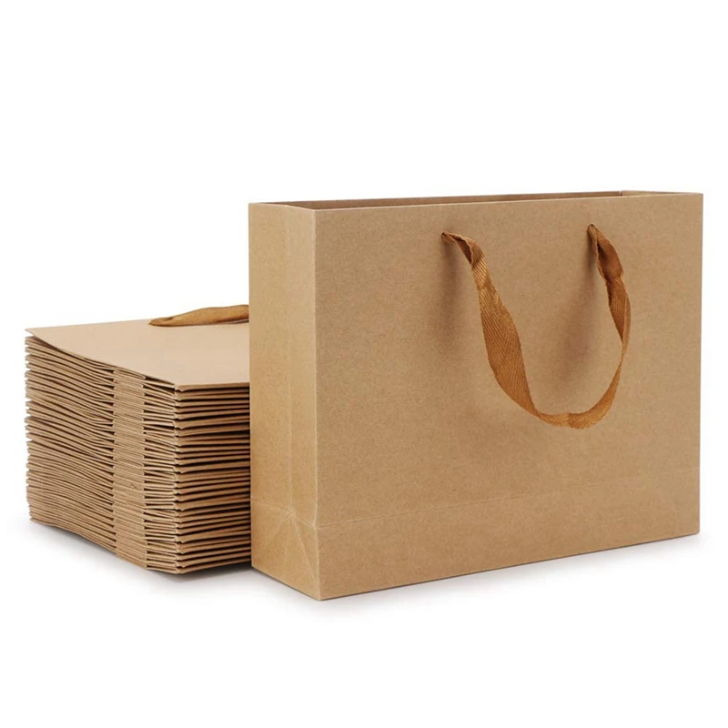 

Kraft Paper Bags, 8.3 Inch x 3.1 Inch x 10.6 Inch 20Pcs Brown Kraft Paper Gift Bags with 100Pcs Kraft Paper Candy Box