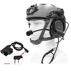 Тактическая гарнитура на шлем, гарнитура COMTAC II, шумоподавление, пикап, Охотничья стрельба, гарнитура и тактическая PTT U94 PTT BK