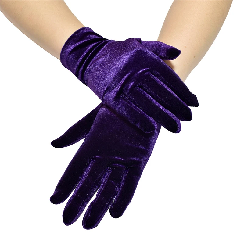 

Autumn Winter Women's Gloves Golden Velvet Warm Gloves Solid Color Beautiful Smooth Gloves Fashion Finger Gloves Elegant Mittens