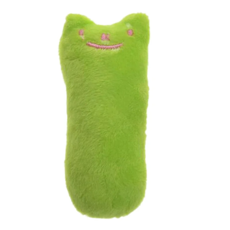 green Игрушки для домашних животных, кошачья мята, плюшевая игрушка, Интерактивная, необычная кошачья кошка, подушка, игрушки, интересные зубы, шлифовальные когти, товары для кошек - Цвет: green