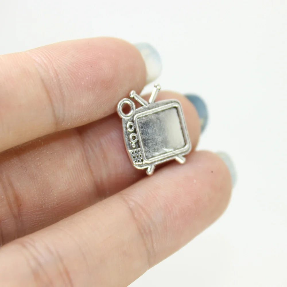 

Подвеска для ожерелья, серег, серебристого цвета, 20 шт./лот, 15 х13 мм