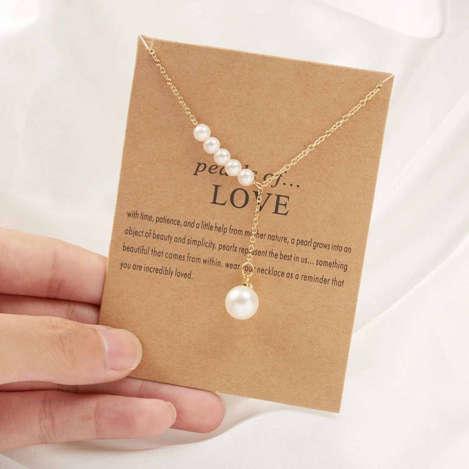 

Fashion New Arrival Wish Card Lotus Butterfly Pearl Letter Pendant Necklace For Women Clavicle Chain Wedding Lover Party Jewelry