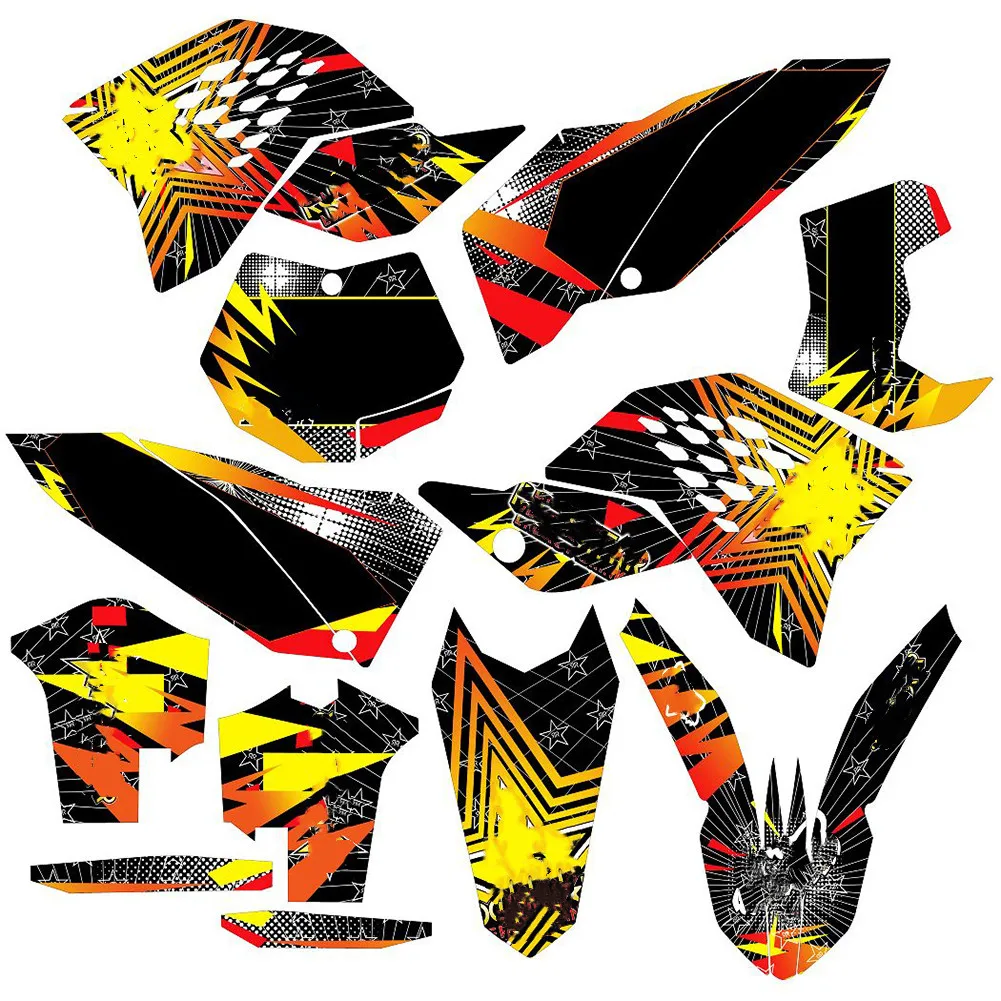 Бесплатные пользовательские имена mumbers Motocross 3M графические наклейки для KTM SX 2007 2008