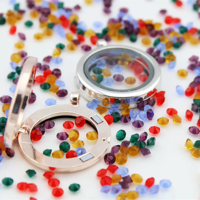 Женское Ожерелье из сплава стеклянная подвеска с фотобоксом открывающаяся