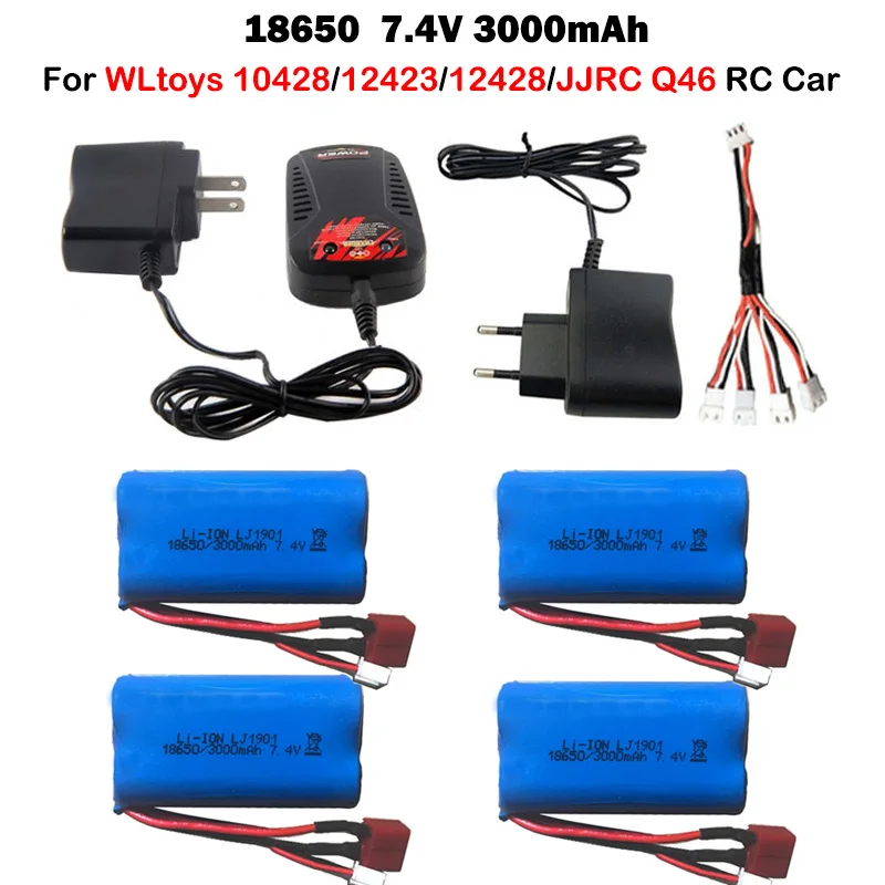 Lamsam 7 4 V 3000MAH литий полимерный аккумулятор для JJRC Q46 Wltoys 10428 /12428/12423 RC Car rc boat Запчасти