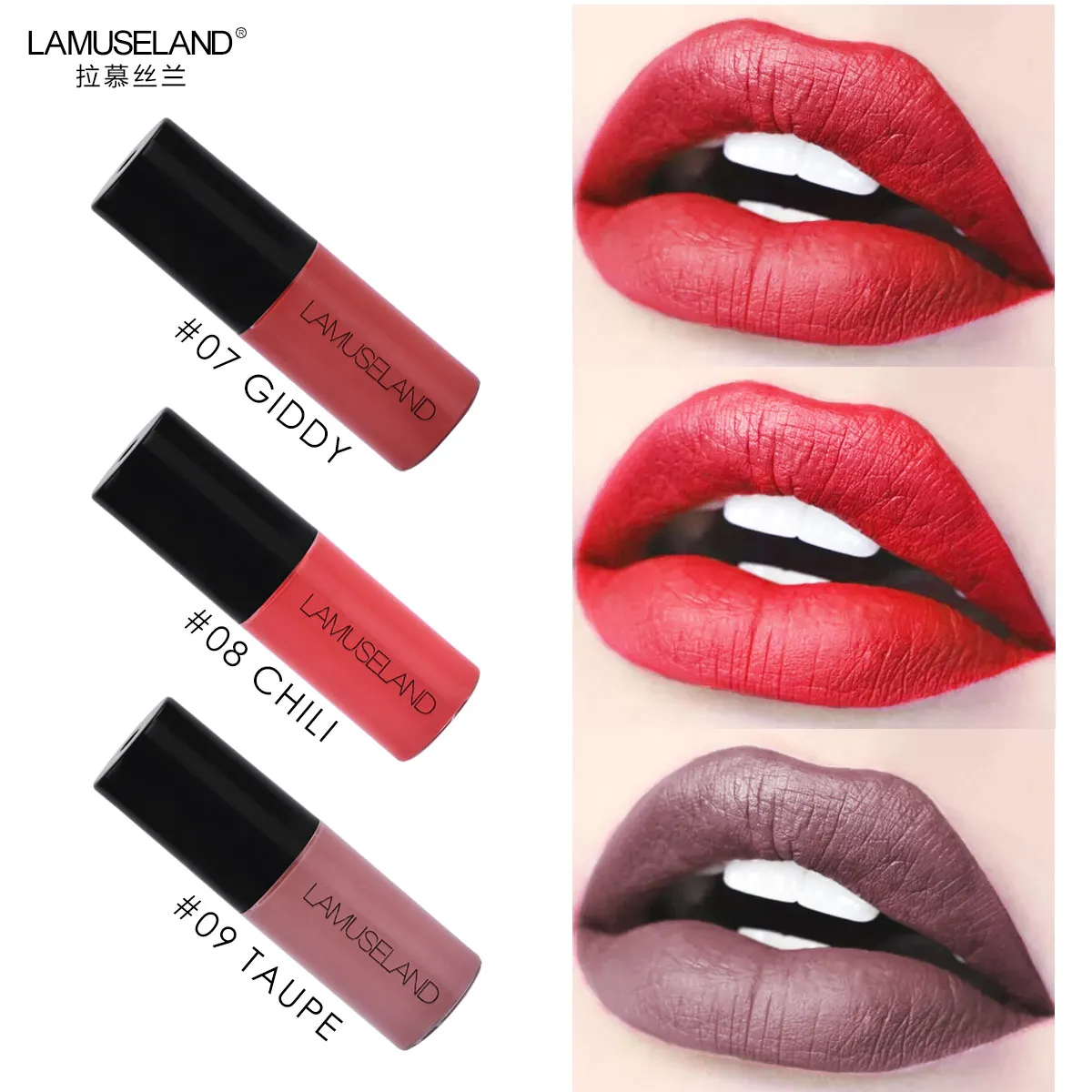 Матовая стойкая антипригарная чашка жидкая губная помада 12 видов цветов Блеск